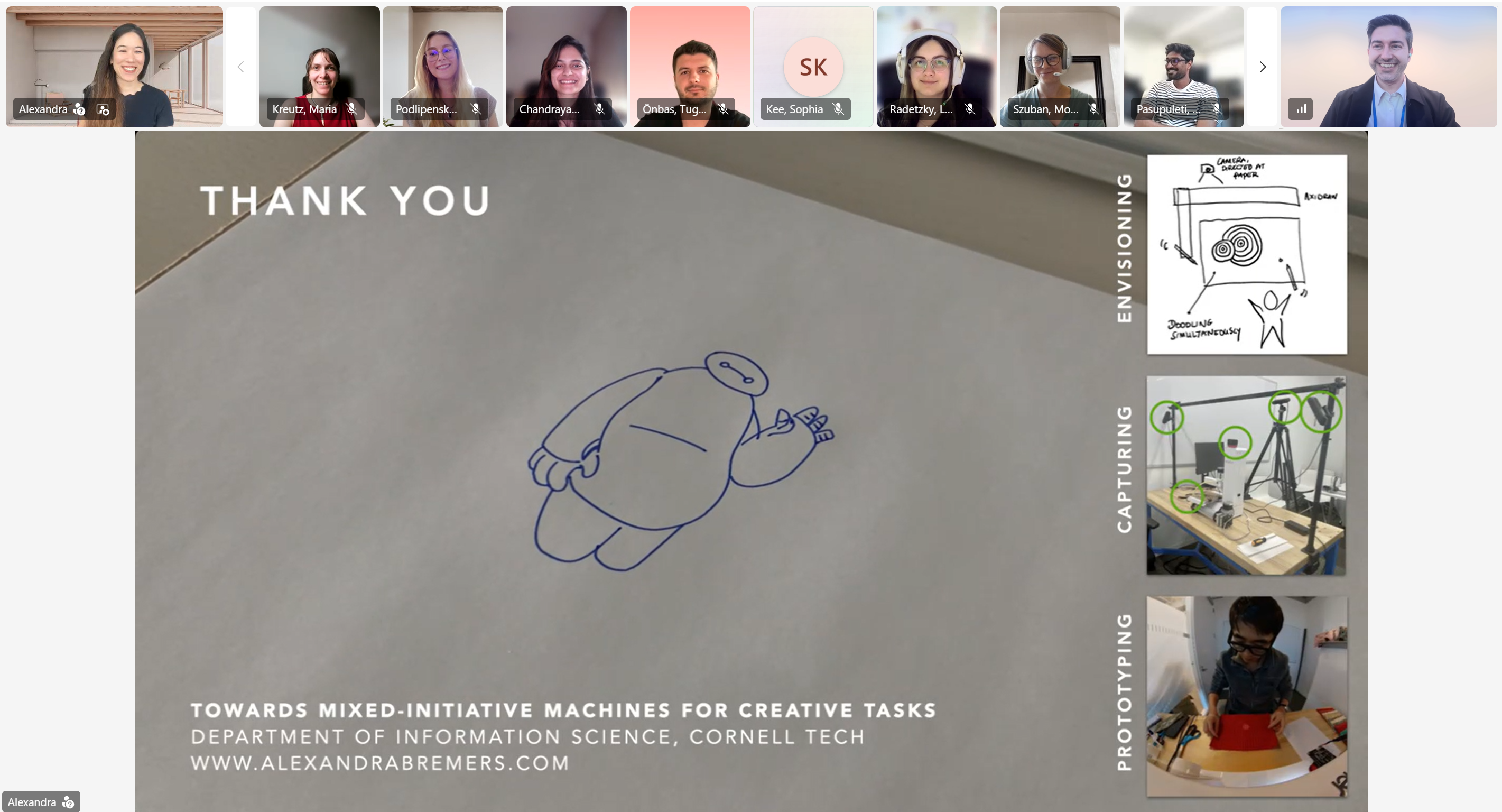 Screenshot of our talk