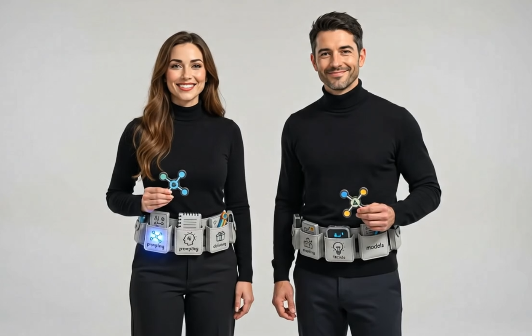 Areen and Ignacio with AI Belts